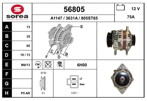 56805