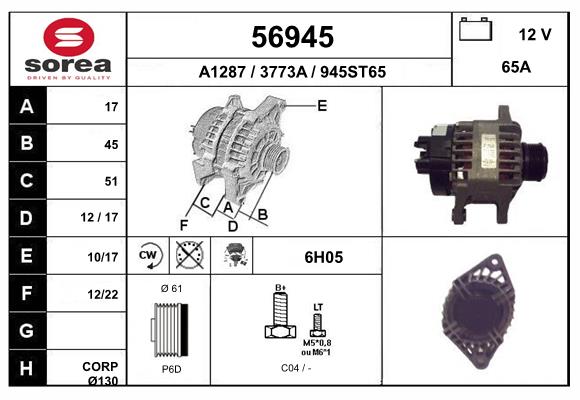 56945