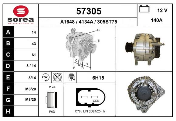 57305